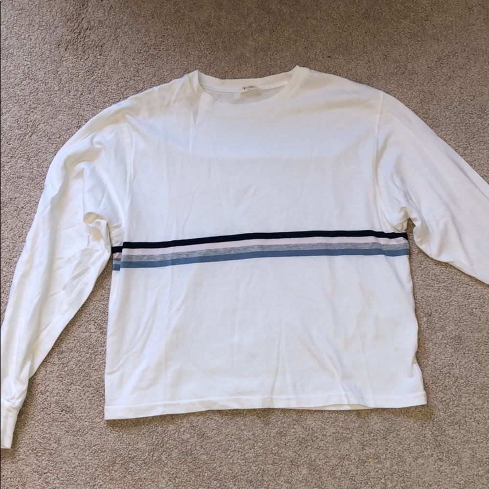 White Brandy Melville Striped Long Sleeve